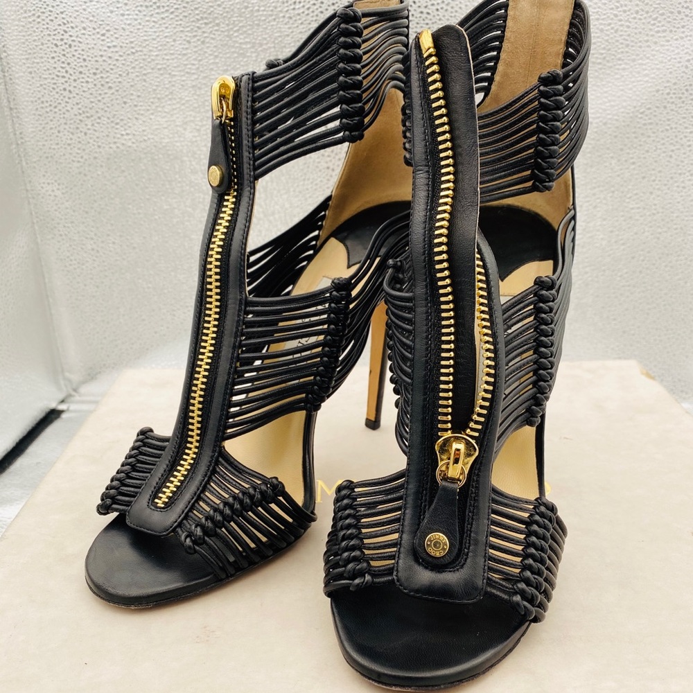 Jimmy Choo Black Nappa Leather Katie Shoes